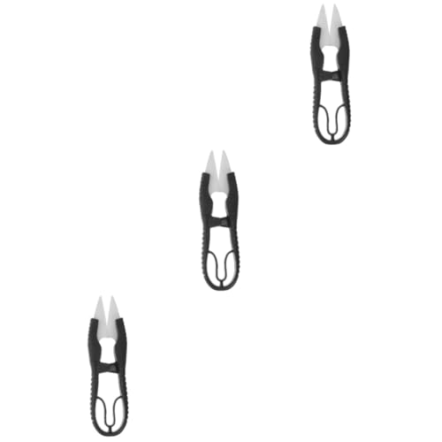 Review de Hilos de corte duraderos los 10 mejores. 33 Operitacx 3 Piezas tijeras hilo scissors laptop lap top laptp herramientas tijeras pequeñas tijera duradera Materiales costura Guarnición en U cortador hilo manejar cerámica