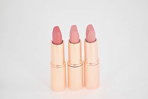 Charlotte Tilbury Mini Iconic Matte Revolution Lip Charm Wardrobe - Very Victoria, Pillow Talk, Walk of Shame
