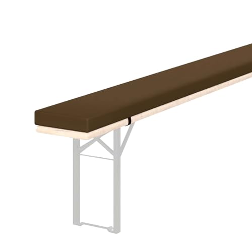 Outdoor Bench Cushion, Waterproof Polyester, Non-Slip Beer Garden Seat Pad with Zipper & Buckle, Ideal for Party Tents & Beer Tables, 36x140x3cm