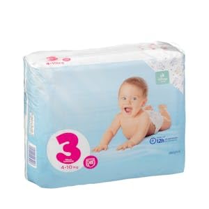 Pañales bebé talla 3 de 4-10 kg Paquete 45 ud. Pack 2