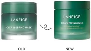 Laneige Cica Sleeping Mask for Face | Soothing and Calming Night Cream for Dry Sensitive Skin | Lightweight Formula | Hydrating Overnight Treatment | Strenthen's Skin Barrier | Korean Skincare | 60ml