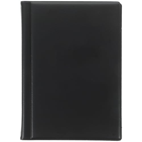 UPKOCH Álbum de Monedas Conmemorativas de Cuero Pu Negro 10 Hojas 250 Bolsillos para Coleccionar y Organizar Monedas Libro Portátil para Almacenamiento y Exhibición