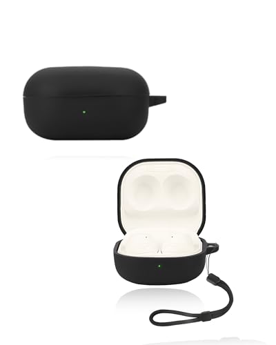 yystao Étui de protection en silicone souple compatible avec Samsung galaxy Buds Core, avec cordon tour de cou, résistant à la poussière, aux chocs et...