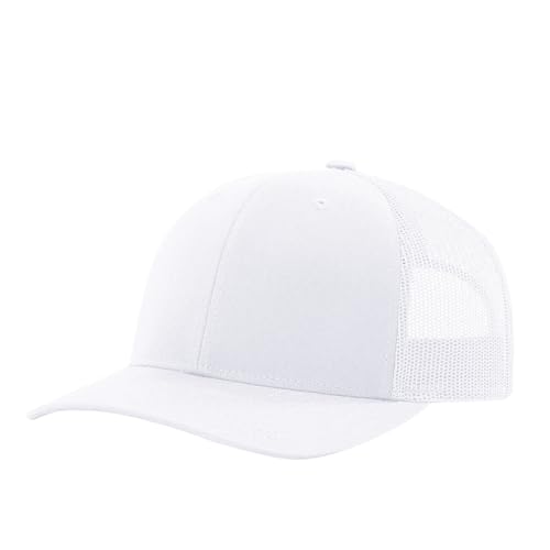 Image of TZ Promise Men Women Plain Cotton Trucker Cap with Breathable Mesh Back, Snapback Baseball Hats