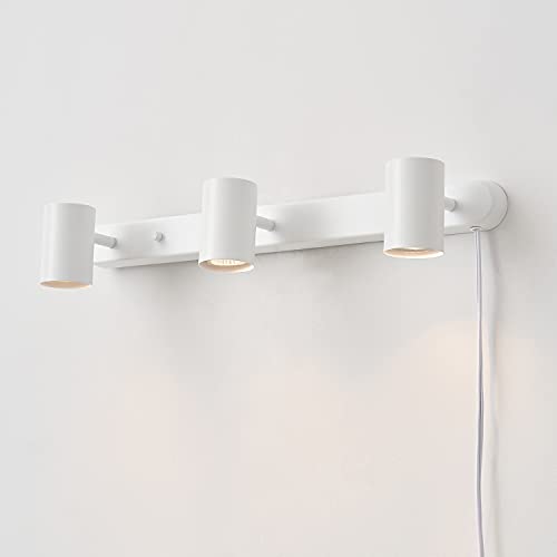 Globe Electric 60024 3-Light Plug-in Track Lighting, Adjustable Heads, Matte White Finish, 22-inch, 15-Foot Cord with in-Line Switch, Compatible with GU10 Base Bulbs (Sold Separately) by Globe Electric - Image 6