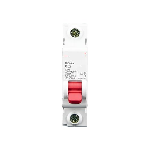 Disjoncteur électrique DZ47s 1P 32A courbe C module de protection tableau
