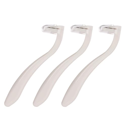 IWOWHERO Rasoio per Peli Donna 3 Pezzi Tagliacapelli in Acciaio Inox per Ascelle Gambe Multiuso Portatile per Rasatura Delicata e Pelle Protetta, per Viaggi e Uso Quotidiano