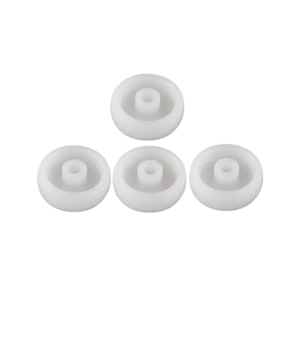 4 PCS/Batch Casters 1 Inch White Pp Single Wheel Wear Resistant Nylon Blade Directional Pulley Plastic Furniture