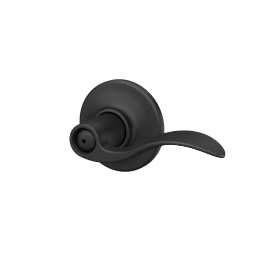 Image of SCHLAGE Accent Bed /Bath Privacy Door Handle with Lock, Matte Black