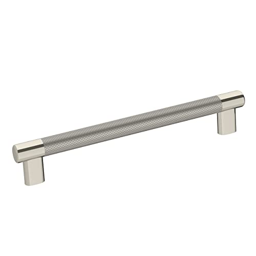 Amerock BP36562PNSS Esquire Cabinet Pull, 8 inch (203mm) Center-to-Center, Polished Nickel/Stainless Steel