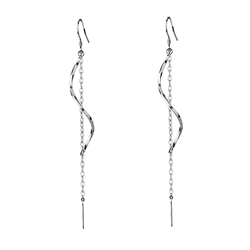 Boucles d'oreilles pendantes en argent fin pour mariage et grandes occasions