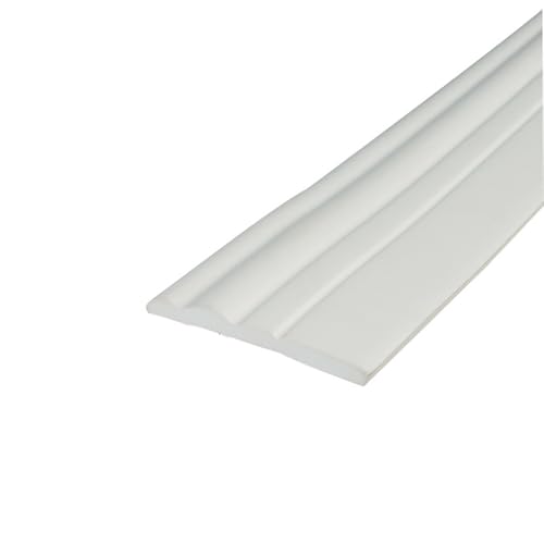 Plinthe Autocollante 5 m pour Mur, Moulure Soubassement Flexible en Caoutchouc, Pour Salon Chambre Cuisine Salle de Bain, Joint de Dilatation Résistant à l'Humidité(Size:9.8cm,Color:crème blanche)