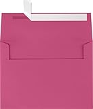 LUXPAPER A7 Invitation Envelopes for 5 x 7 Cards in 80 lb. Magenta, Printable Envelopes for Invitations, w/Peel and Press Seal, 50 Pack, Envelope Size 5 1/4 x 7 1/4 (Magenta)