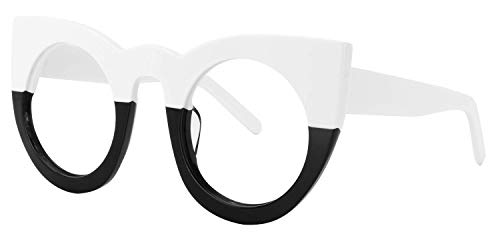 Vooglam White Black Cat Eye Frame Blue Light Blocking Glasses For Women Anti Uv Eyestrain Eyewear Cadence Vfp0290-03 #TOP4