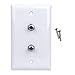 Single Gang Dual F-81 Wall Plate (White)