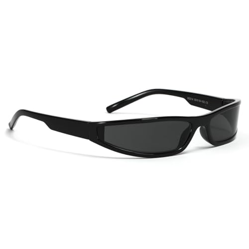 Image of Small Square Sunglasses for Women,Cute Fashion Wrap Around Sunglasses,Trendy Y2k Sunglasses Vintage Narrow Shades
