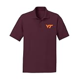 UGP Campus Apparel AP07 - Virginia Tech Hokies Primary Logo Polo - Small - Maroon