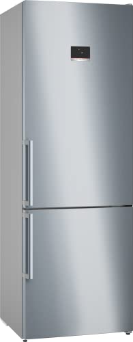 Bosch KGN497ICT - Frigorífico y congelador XXL Serie 4, nevera independiente con zona inferior de 203 x 70 cm, refrigeración 311L, congelación de 129L, NoFrost, VitaFresh XXL, PerfectFit, acero