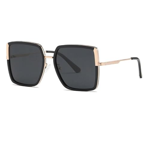 Lunettes de soleil pour femmes avec monture métallique chic et verres gris