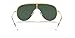 Ray-Ban Unisex RB3597 Wings Shield Sunglasses, Gold/Dark Green, 33 mm