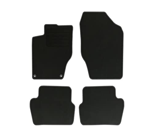 Alfombrillas de velour para DS4 I 2015 a 2018 alfombras con fijaciones redondas y ajuste perfecto