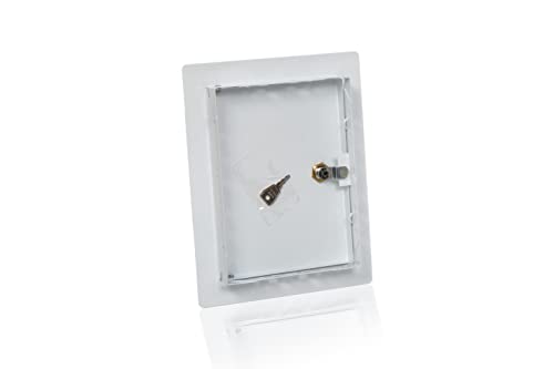 Revisionsklappe Stahlblech Weiß 40x60 mit Schloss