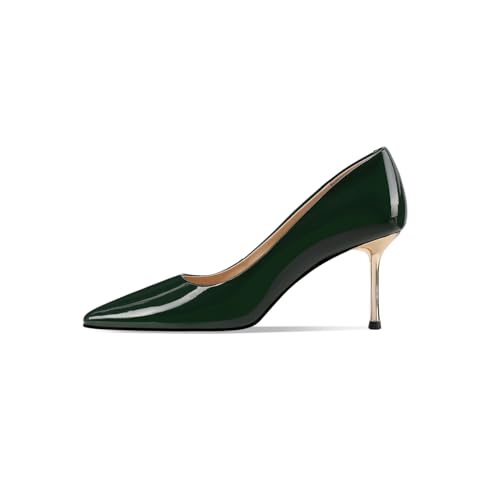 TinaCus Women's Pointed Toe Glossy Patent Leather Handmade Stiletto Heels Dress Pumps Shoes2