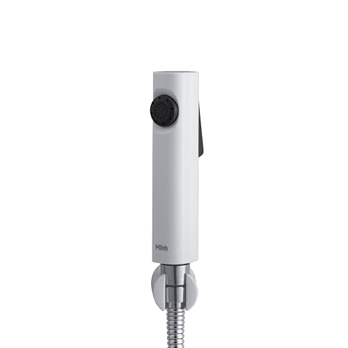Image of Mila Health Faucet Jetspee | ABS White Handheld Bidet Spray| with 1.2m SS304 Hose Pipe | Modern Jet Spray for Toilet Hygiene | Anti-Slip Grip, Leak-Free, Easy Install | Bathroom Fitting