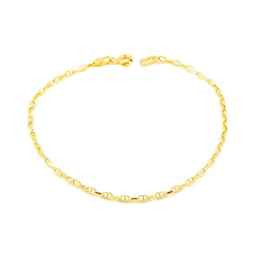 Monde Petit Pulsera Mujer Oro Amarillo 18 Kilates 18k Forzada Ancla Hueca 19 Cm - Certificado Garantía - 1437 Monde Petit Pulsera Mujer Oro Amarillo 18 Kilates 18k Forzada Ancla Hueca 19 Cm - Certificado Garantía - 1437