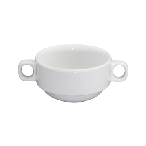 Holst Porzellan TC 025 B1 - Juego de 6 tazas de porcelana (0,25 L, 9,8 x 14 x 5,2 cm), color blanco