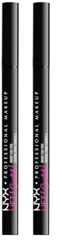 NYX Professional Makeup Augenbrauenstift, Lift n Snatch Brow Tint Pen, Wischfest, Transferfest, Taupe (Packung mit 2)