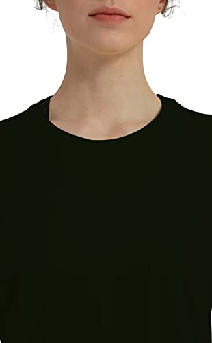 Lulucheri Women's Workout T-Shirt Short Sleeve Lightweight Crew Neck Shirts Yoga Running Exercise Athletic Tee Top (Medium, Black) #TOP3