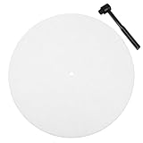 2 Pack White Felt Turntable Mat, 12 Inch White Felt Slipmat for Turntable, Anti Vibration Felts Slip Mat Vinyl for All Vinyl Record Players (1White,1Black)