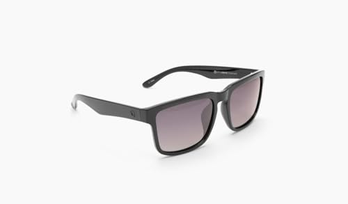 Optic Nerve Mashup XL Polarized Active Sunglasses for Men/Women Shiny Black Frame, Smoke Lens Silver Mirror