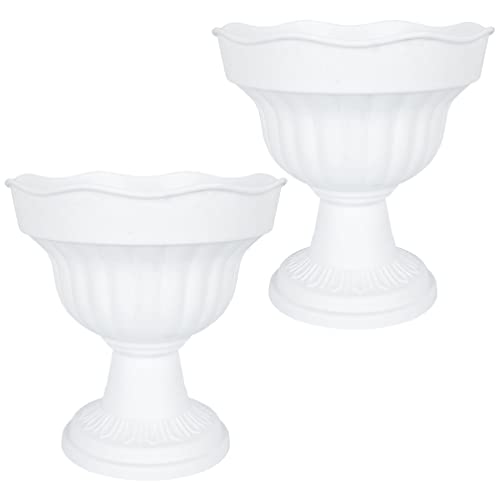 Yardwe 2pièces Pots De Fleurs Décoratifs Plastique Jardinières Romaines pour Porche Ou Allée Lot de Pots De Fleurs