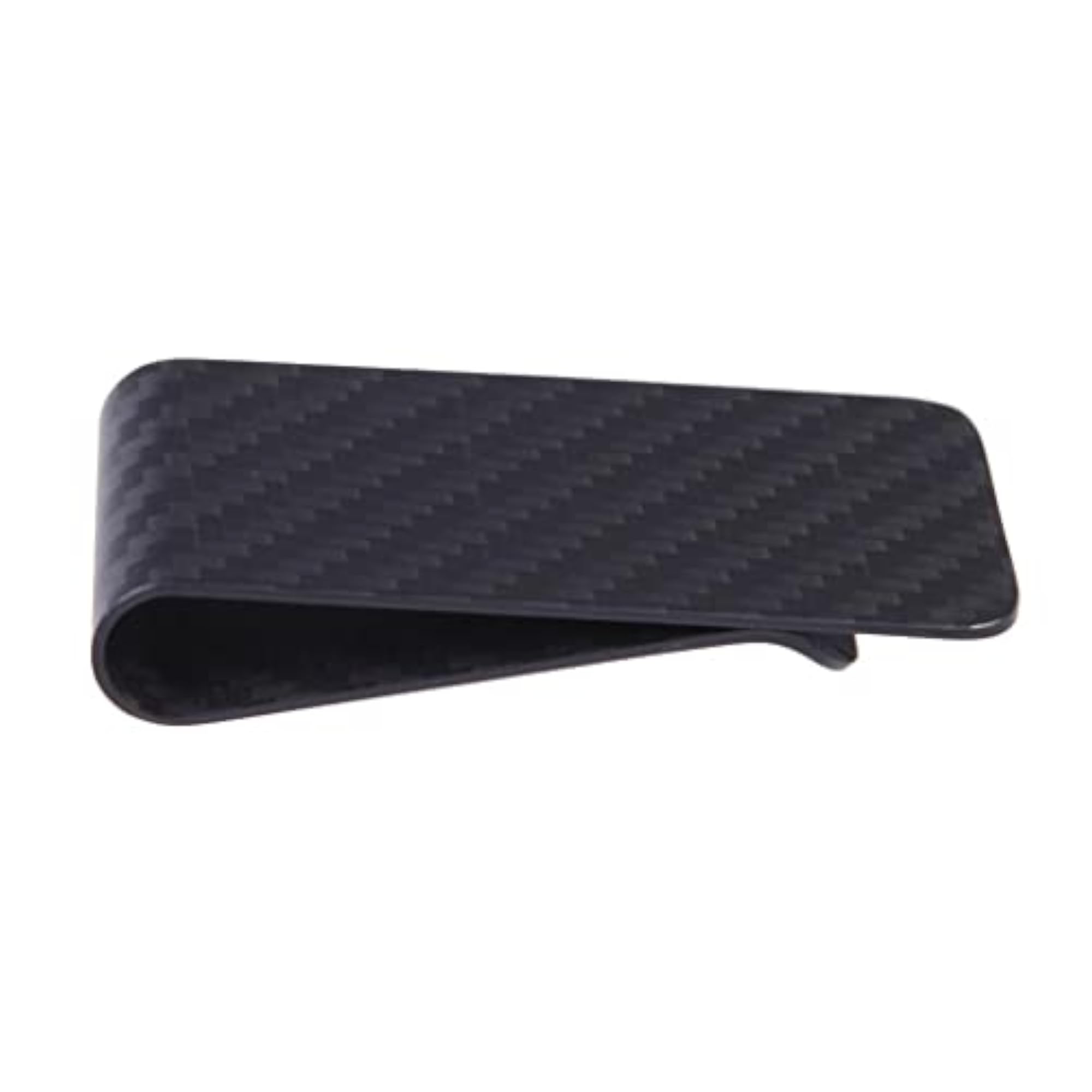 2x Carbon Fiber Money Clip Glossy Wallet Credit Card Holder