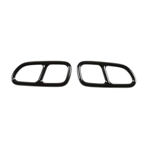 Tubo de escape para Mercedes Benz CLA y SLK 2013-2016 con doble punta silenciadora en color negro