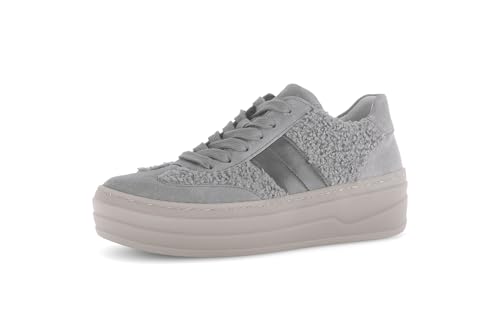 Gabor Damen Low-Top Sneaker, Frauen Sneaker,festlich,Schaft-weiten,senkfuss,senk-spreizfuss,Lady,Ladies,Women's,Woman,grau Kombi,39 EU / 6 UK