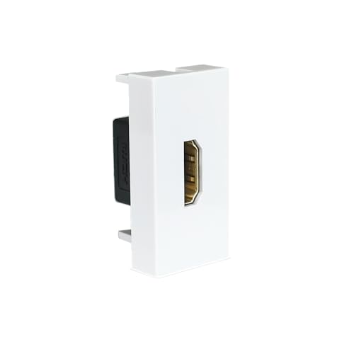 MX HDMI to HDMI Wall Plate Connector Module 45×45mm Female to Female HDMI Coupler, Compatible with UK & European Modular Socket Plates, 4K Ready HDMI Wall Port for TV, Projector, Home & Office 3 217SJBJB7zL