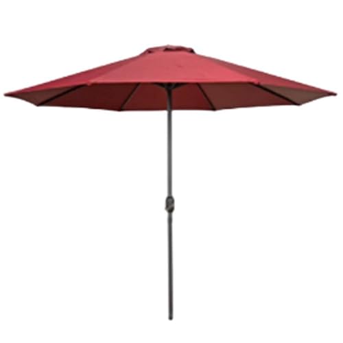 Parasol de jardin bordeaux 270 cm à 8 baleines pour terrasse