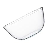 IDEANATEGRATE Dekorative Salatschüssel aus Glas 1600ml Kreative Mehrzweck Glasschale für Kartoffelpüree Obst und Desserts Glatte Oberfläche Transparente Servierschale für Küche und Alltag