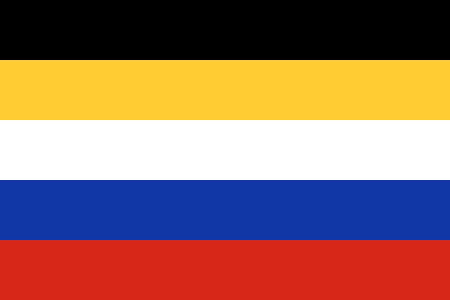 Drapeau Russie tricolore paysage grand modèle avec finitions renforcées