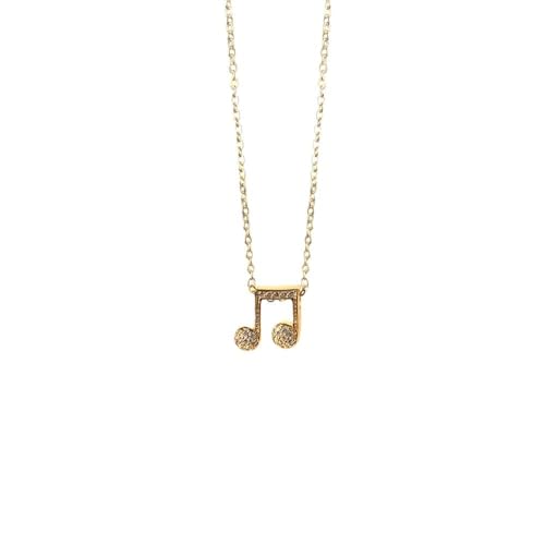 Cadeaux bijoux délicats avec collier chaîne de clavicule note musicale
