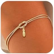 Initial Initial Bracelets for Women - 14K Gold Plated Love Knot Letter A-Z Initial Bracelet, Dainty Forever Infinity Bracelet, Birthday Gifts, Jewelry Gifts for Women, Lover Bridesmaids Friends Gifts