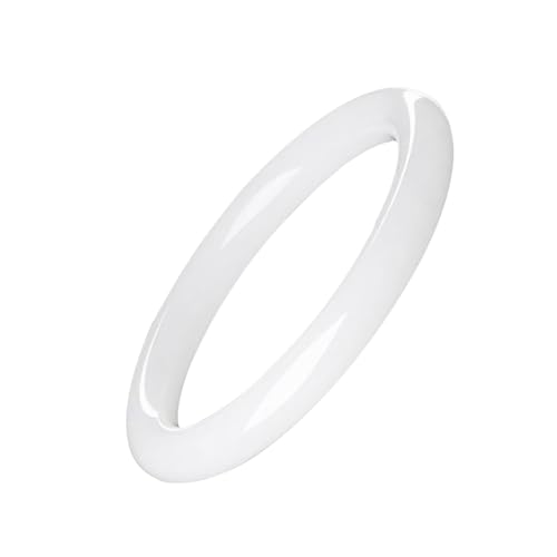 Jade Bangle Bracelet for Women - Chinese Feng Shui Natural Jade Good Luck and Wealth Bracelet - White Fashion Bangle for Christmas and Birthday