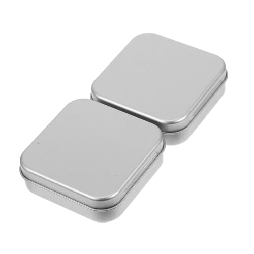 VALICLUD 2pièces Boîtes Métal Vides Conteneurs Étain Pour Bijoux Bonbons Et Articles Divers Petites Boîtes De Rangement Métal