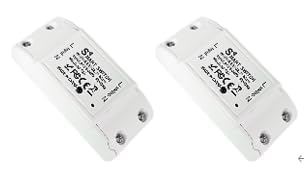 Matter Smart DIY Relay Module Wall Switch Works with Homekit& Alexa,App and Voice Control,Timer,Group Control,for Lamps, Fans, humidifiers,10A 2 Packs