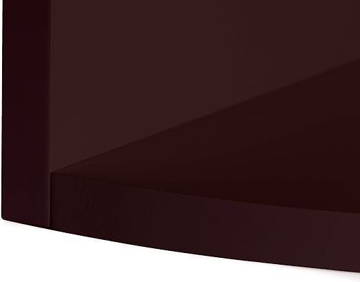 Image of Wall Mount Corner Shelves with Two Tiers for Wall Decoration and Storage Organiser Rack for Living Room, Bedroom, and Office Decor - Made of Wood (Brown)