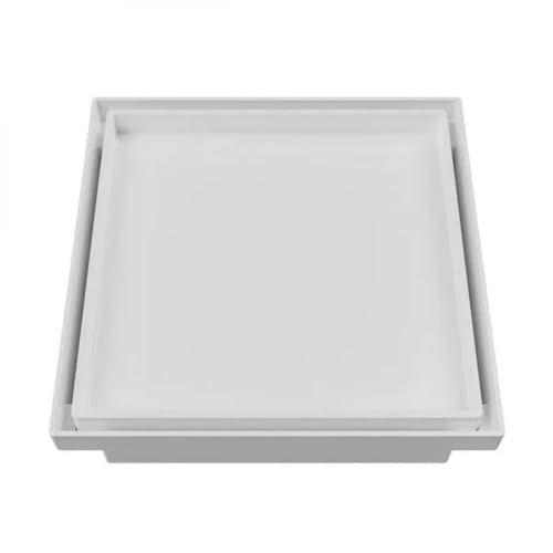 Ralo Oculto 15x15cm Astra Quadrado Branco Anti-Inseto Invisível para Banheiro Invisível