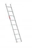 BAULICH - Scala In Alluminio - 1x8 - Impermeabile, Professionale, per la Casa, il Giardino, I Lavori di Ristrutturazione, la Fattoria, Piedini Antiscivolo, Pioli Scanalati, 3kg, con Gancio